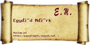 Együd Márk névjegykártya