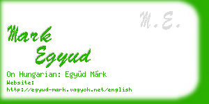 mark egyud business card