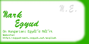 mark egyud business card